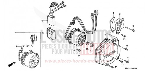KURBELGEHAEUSEDECKEL, L. CR125RP de 1993